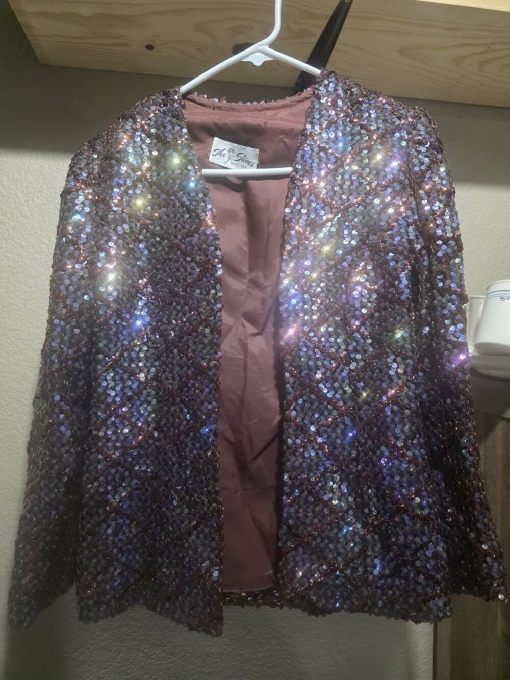 The Stones Westfield Sequined Open Front Blazer Vintage Women's Medium